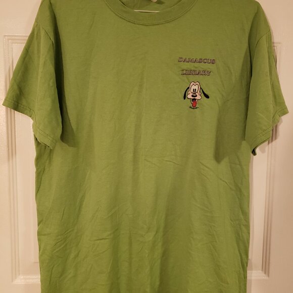 DISNEY GOOFY TSHIRT - "DAMASCUS LIBRARY - PATRICIA" - ADULT L - JERZEES - Picture 2 of 7
